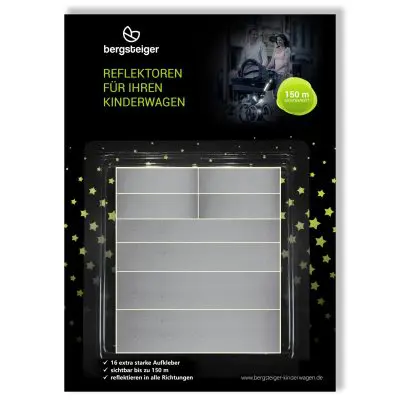 Bergsteiger Reflektoren Sticker-Set